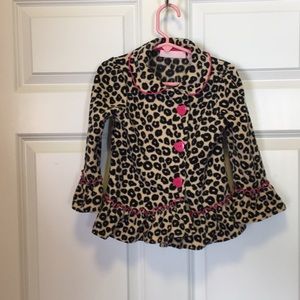 3T leopard pea coat